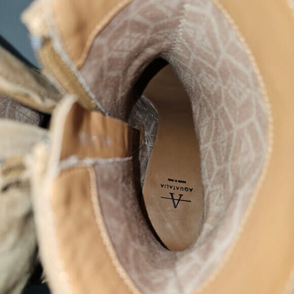 Aquatalia Bellamy Ankle Boot Womens 9.5 Brown Suede Water Resistant Designer - Picture 12 of 15